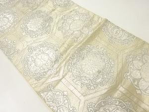 アンティーク　華紋亀甲模様織出し袋帯（材料）